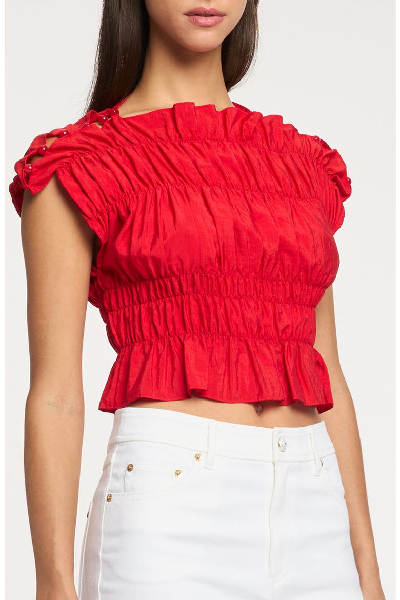 Evalina Crop Top, Main, color, GOJI BERRY