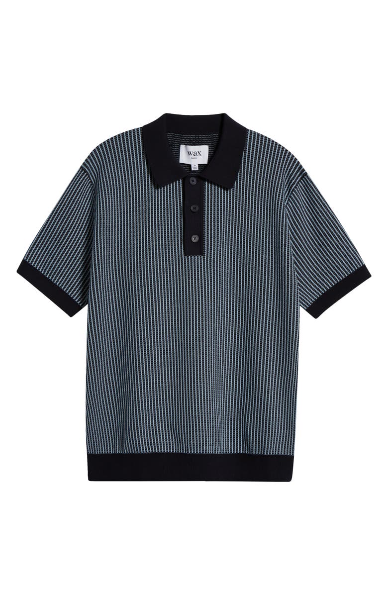 Wax London Turin Ladder Stripe Polo, Alternate, color, Navy