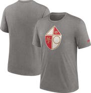 Nike Men's Nike Heather Charcoal San Francisco 49ers Rewind Logo Tri-Blend T-Shirt