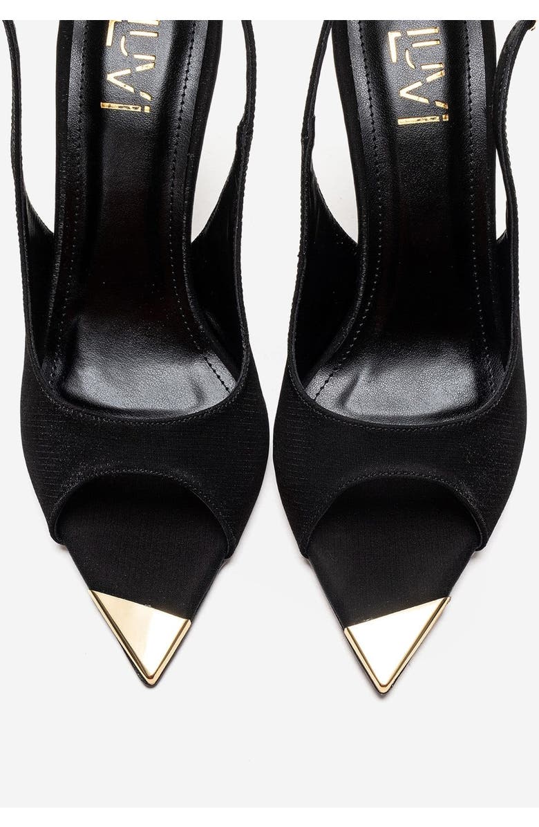 Prologue Shoes Amore Slingback Stiletto Pump, Alternate, color, Black