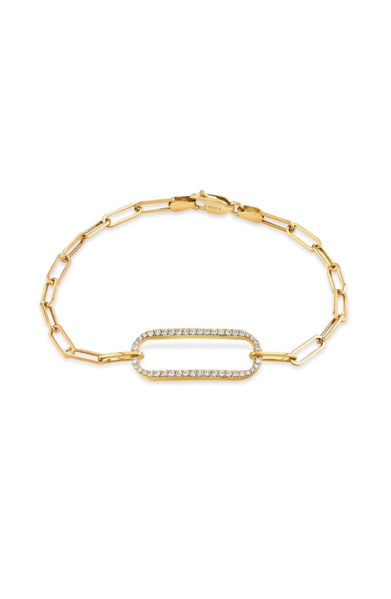 Michael M Pave Singleton Bracelet, Main, color, Yellow Gold