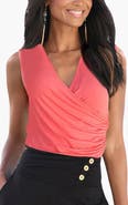 LASCANA Wrap Look Sleeveless Top