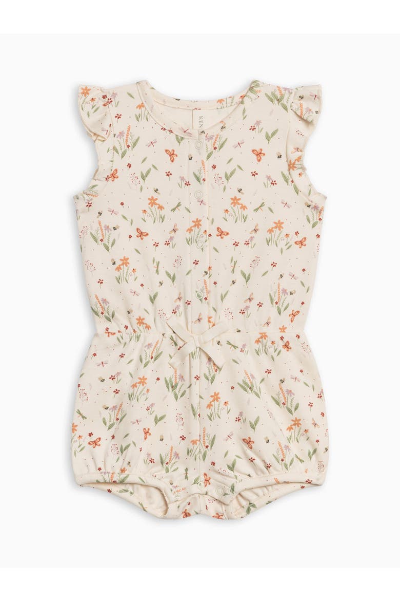 Organic Amelia Romper, Alternate, color, Butterfly / Fog + Mint