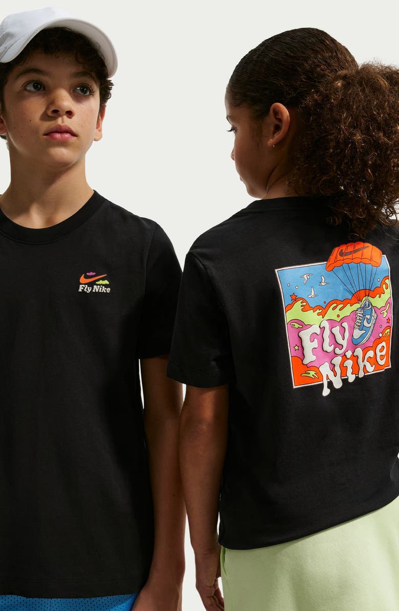 Nike Kids' Fly Nike Graphic T-Shirt, Alternate, color, Black