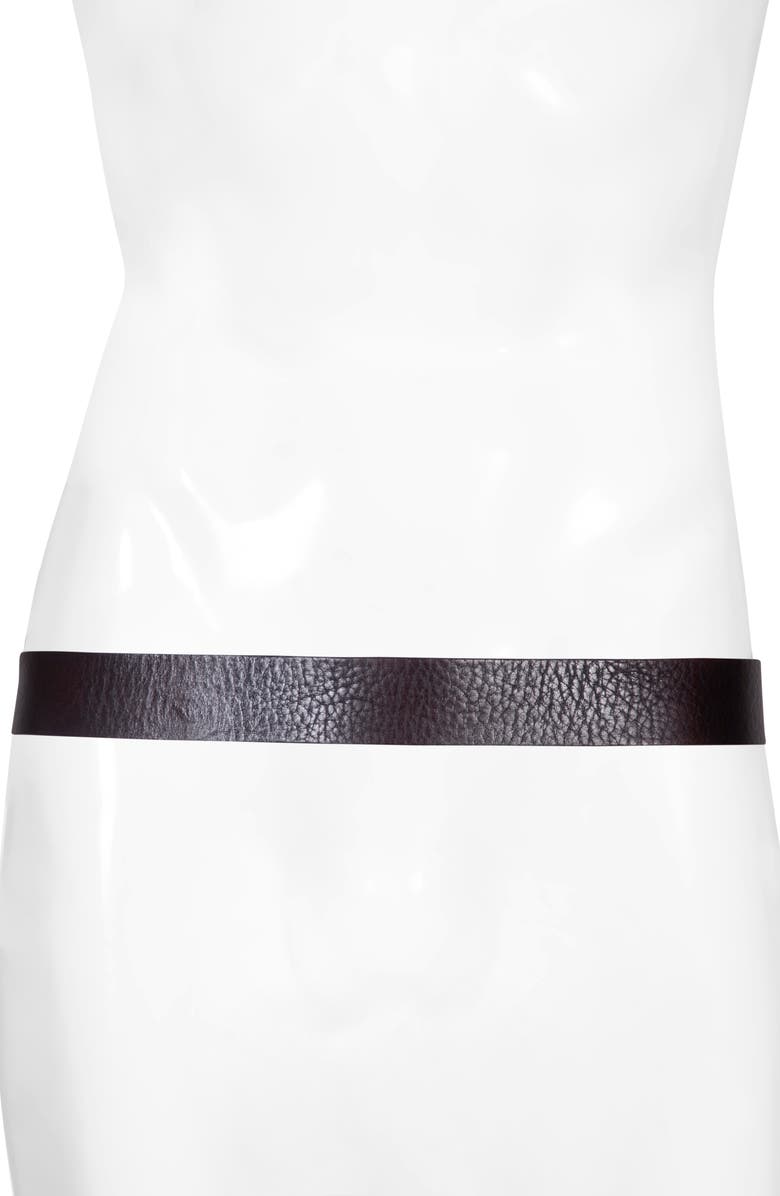 AllSaints Eyelet Distressed Leather Belt, Alternate, color, Bitter Brown