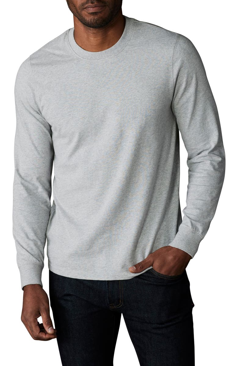 The Normal Brand Lennox Cotton Long Sleeve T-Shirt, Alternate, color, Heather Grey