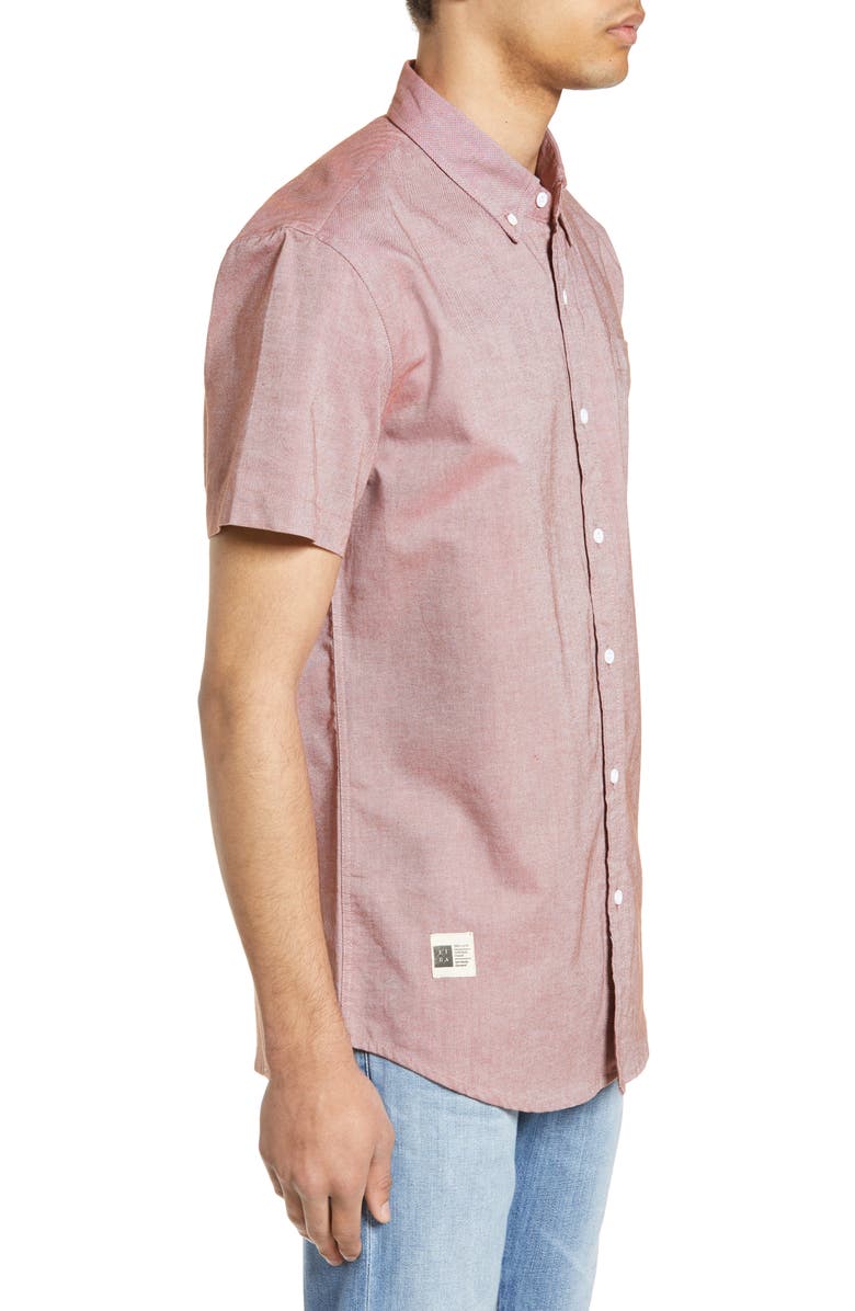 Lira Clothing Short Sleeve Cotton Shirt, Alternate, color, Red