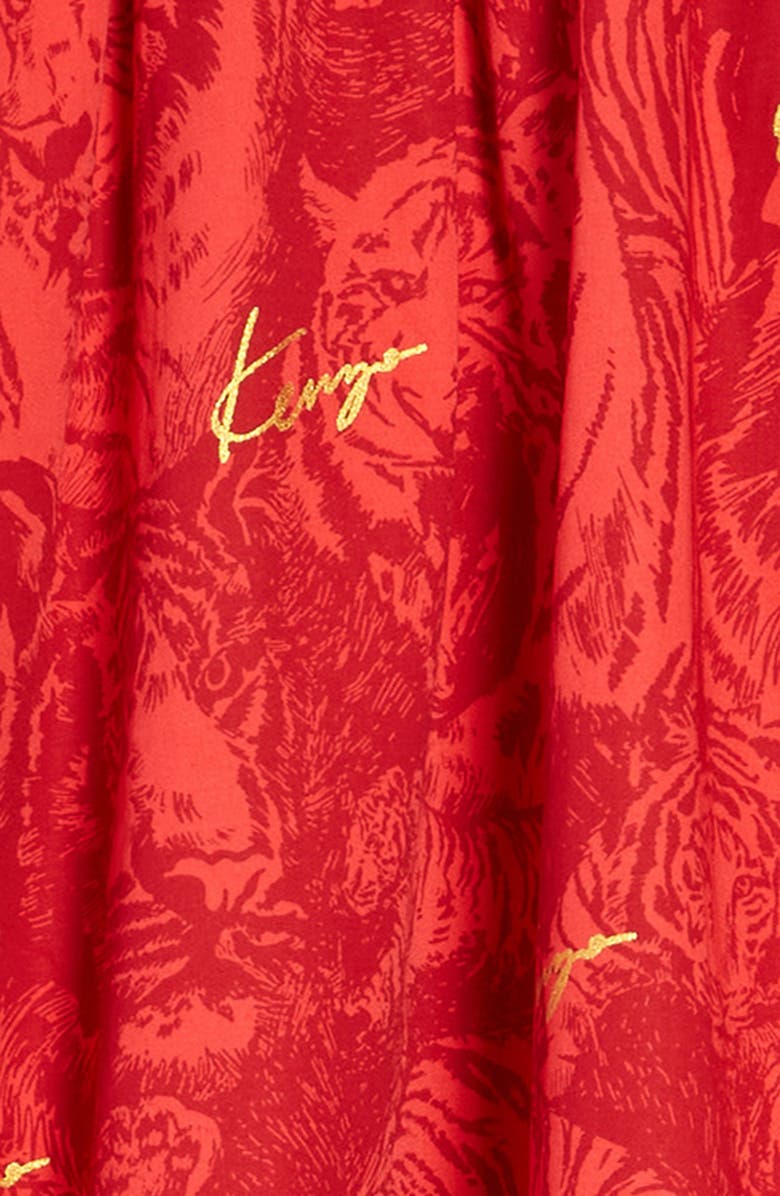 KENZO Kids' Mid Length Tiger Print Skirt, Alternate, color, 