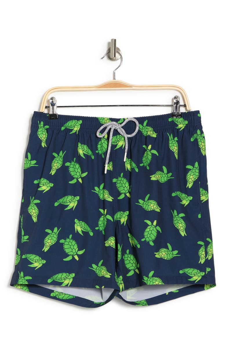 Rainforest Turtles of the Sea Swim Trunks, Alternate, color, 