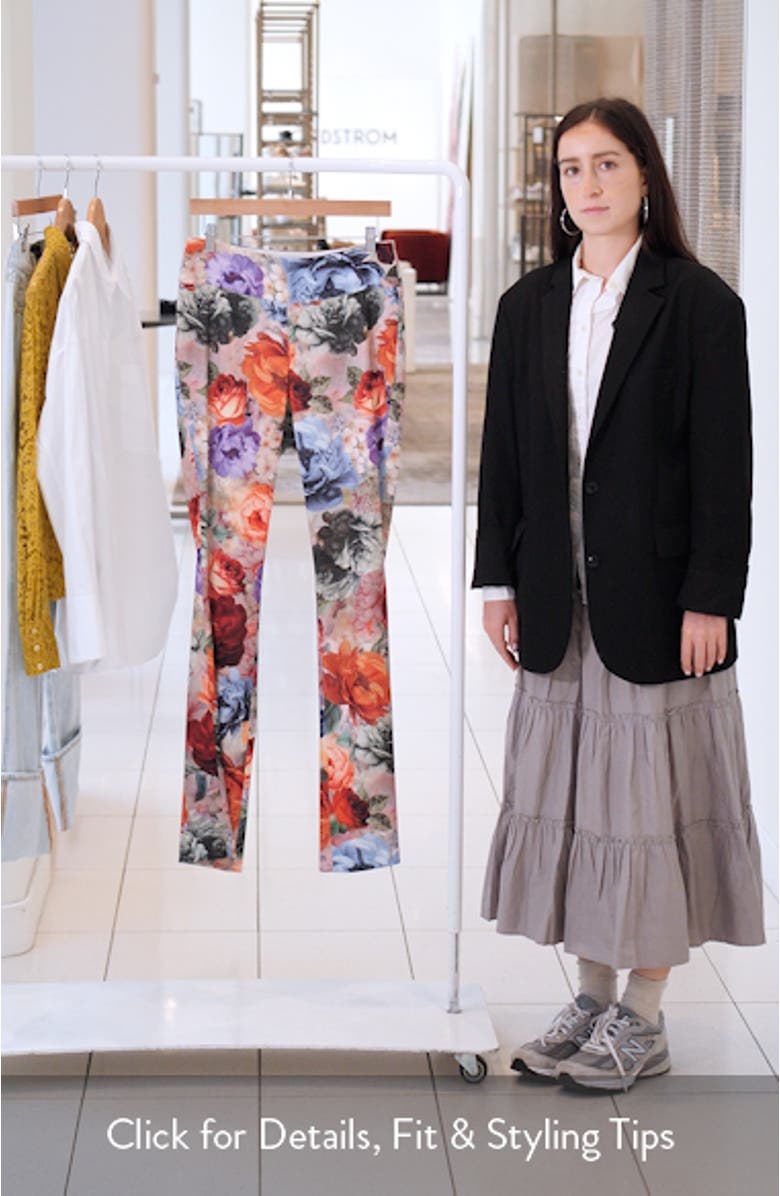 Olivia Floral Bootcut Crepe Pants, sales video thumbnail