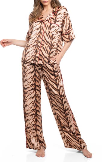 Tiger Stripe Satin Pajamas