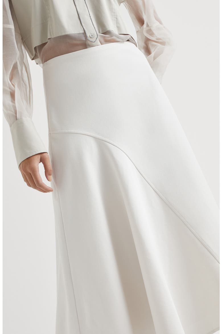 Asymmetric skirt, Alternate, color, Snow