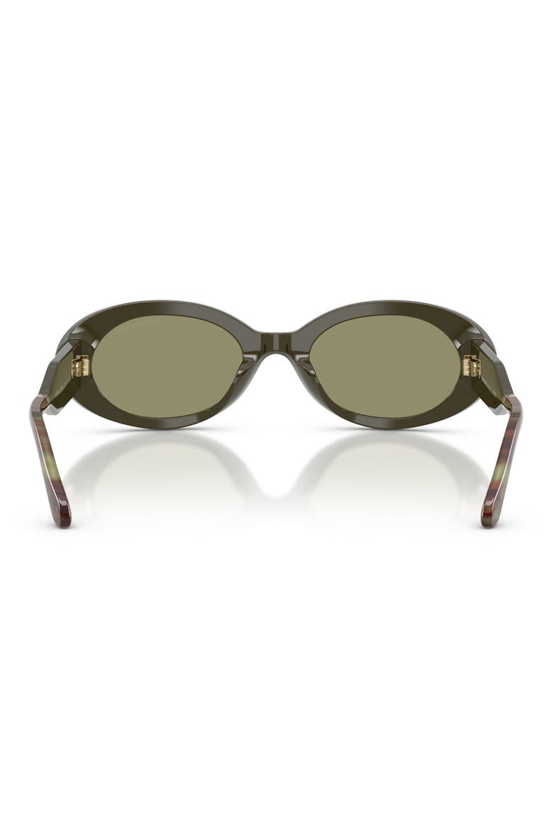 52mm Oval Sunglasses, Alternate, color, VERDE BARCA/ GREEN