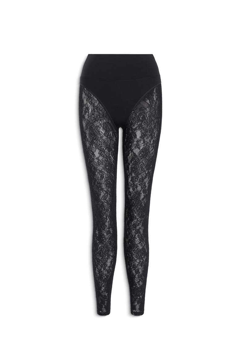 Le Stretch Lace Legging, Alternate, color, Black