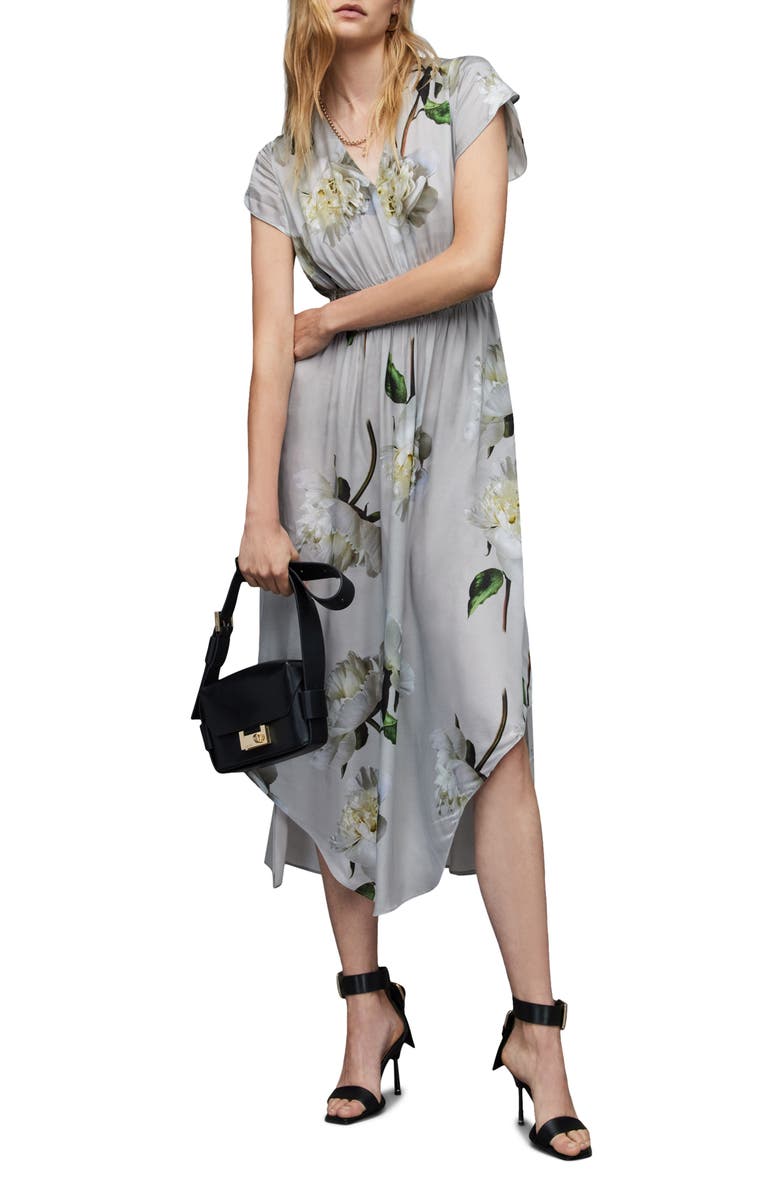 AllSaints Leila Cordelia Midi Dress, Alternate, color, 