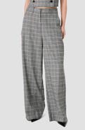 French Connection Matteo Plaid Wide Leg Trousers