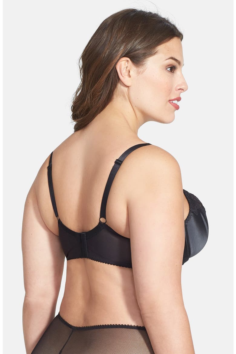 'Starlift' Underwire Full Figure Bra, Alternate, color, BLACK