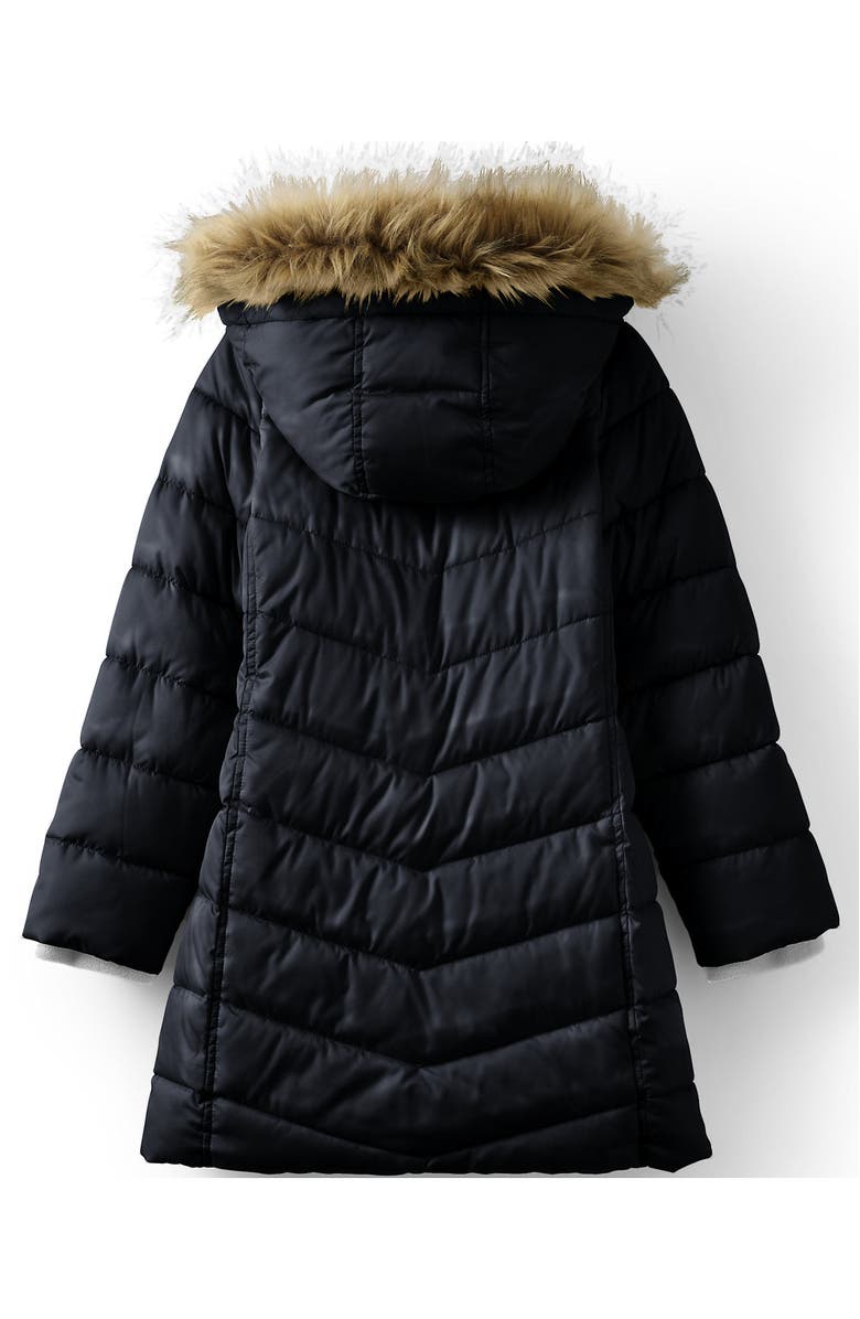 Lands' End Girls Fleece Lined Coat, Alternate, color, Black
