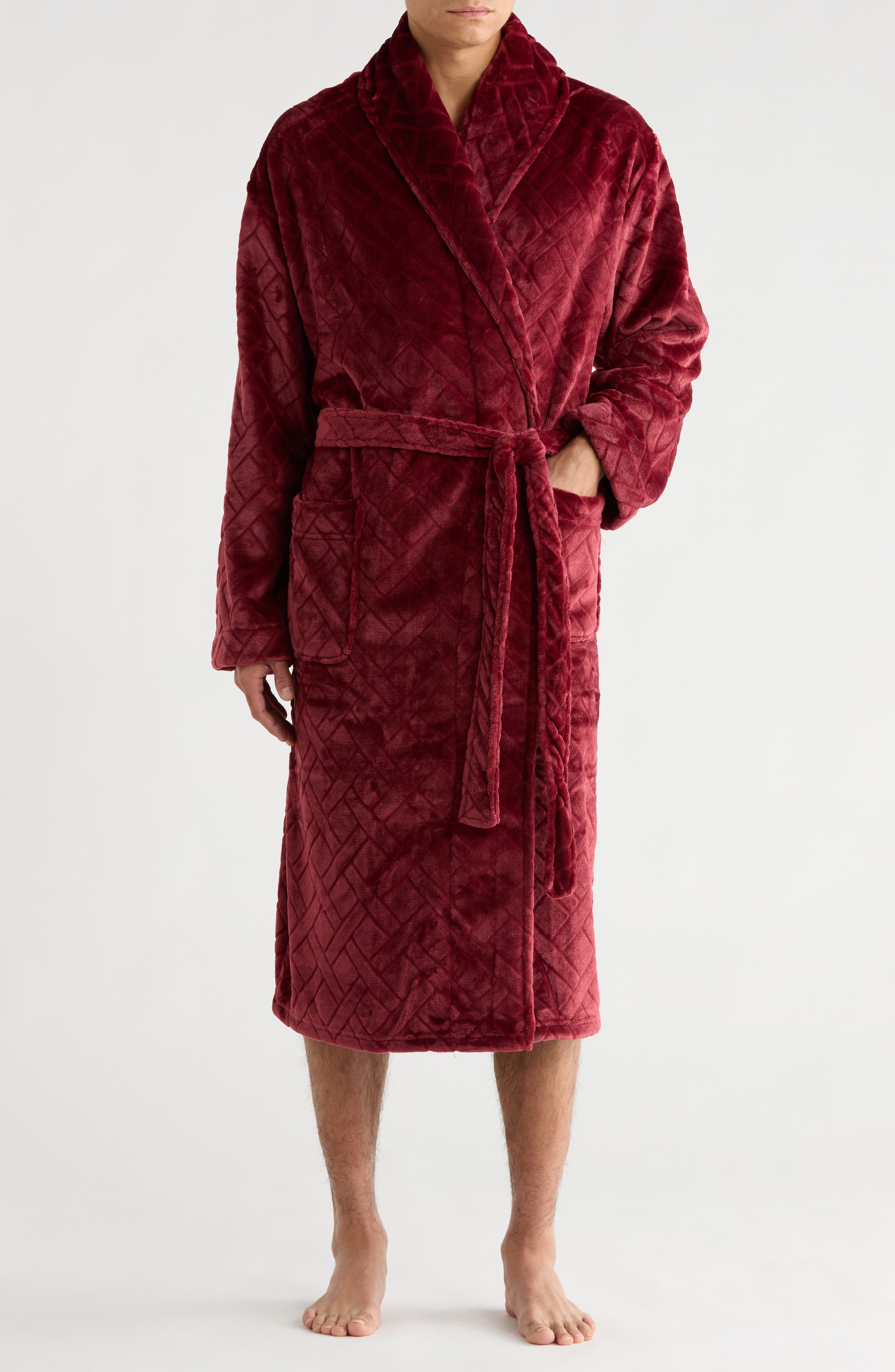 Majestic International Crossroads Basket Weave Fleece Robe