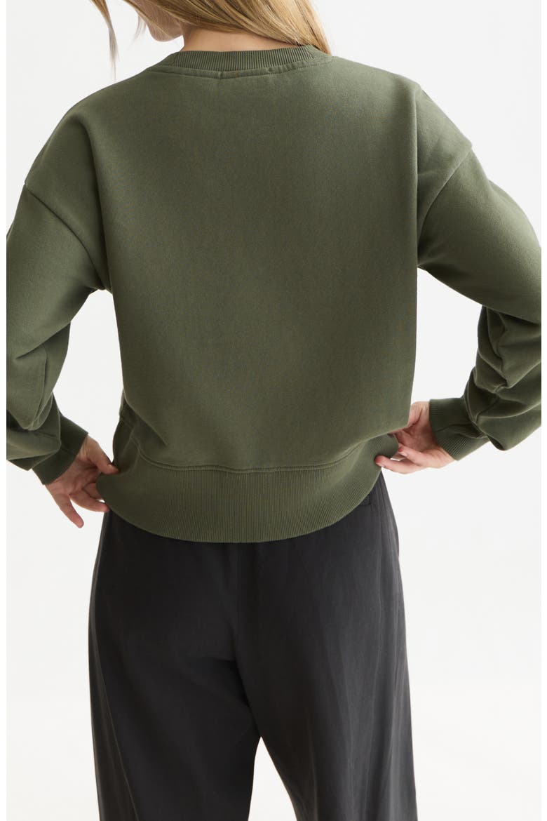 Ribbon Embroidery Loose Fit Sweatshirt, Alternate, color, THYME