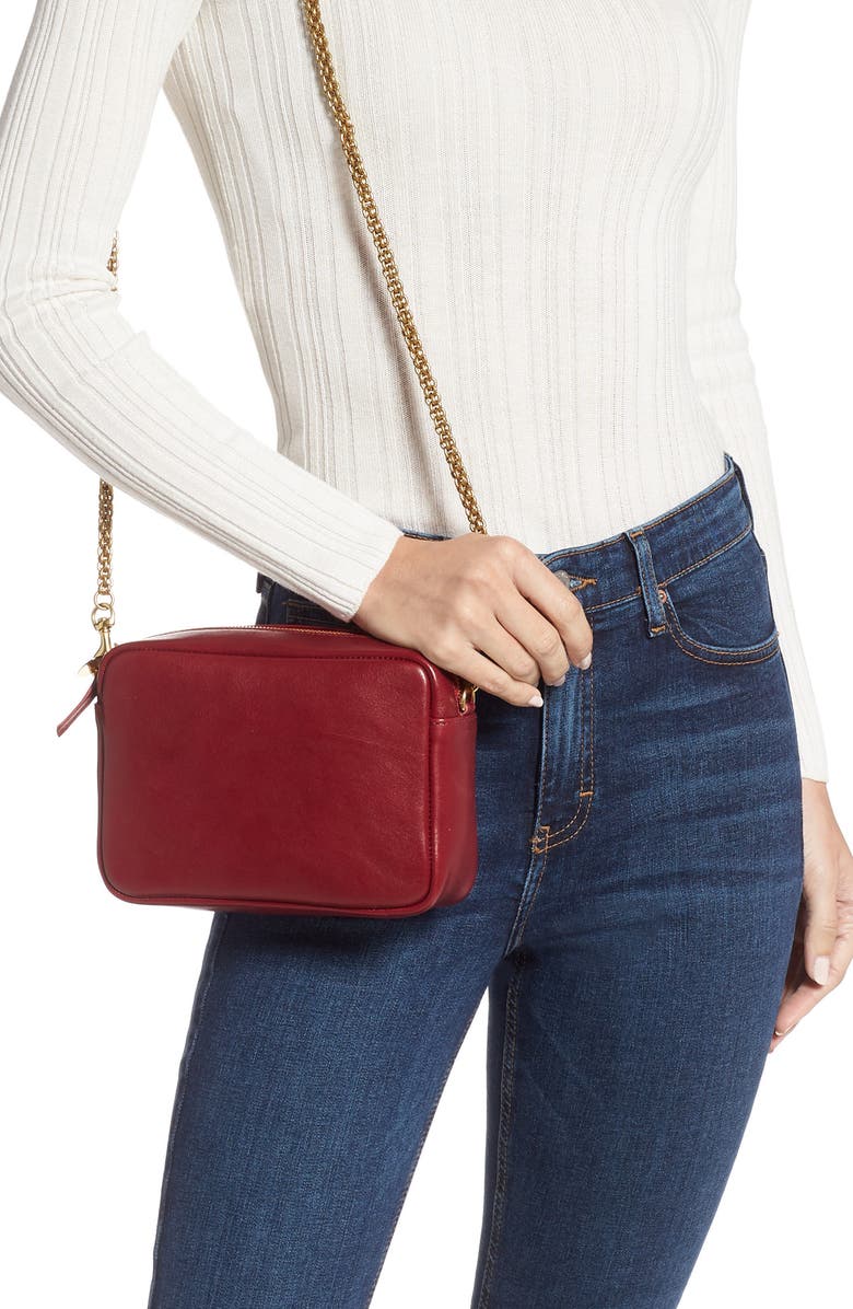 Clare V. Leather Crossbody Bag, Alternate, color,