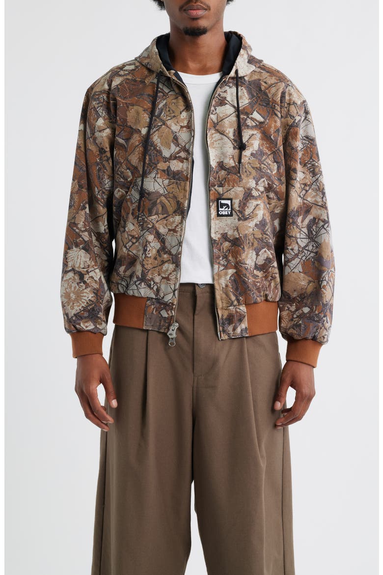 Glen Forest Camo Hooded Jacket, Main, color, FENCE CAMO MULTI