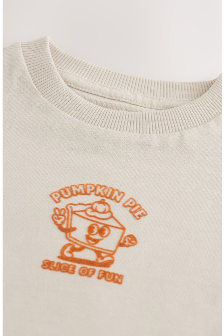 Kids' Pumpkin Pie Long Sleeve Graphic T-Shirt, Alternate, color, CREAM