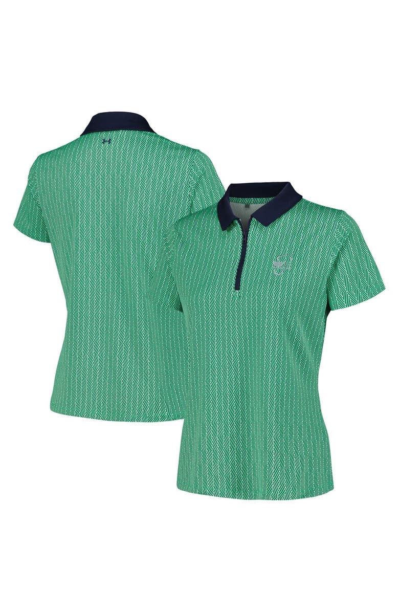 Under Armour Women's Under Armour Green WM Phoenix Open Playoff 3.0 Optic Diamond Polo, Alternate, color,