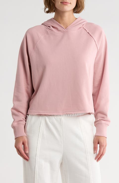 Rise Up French Terry Raw Hem Hoodie