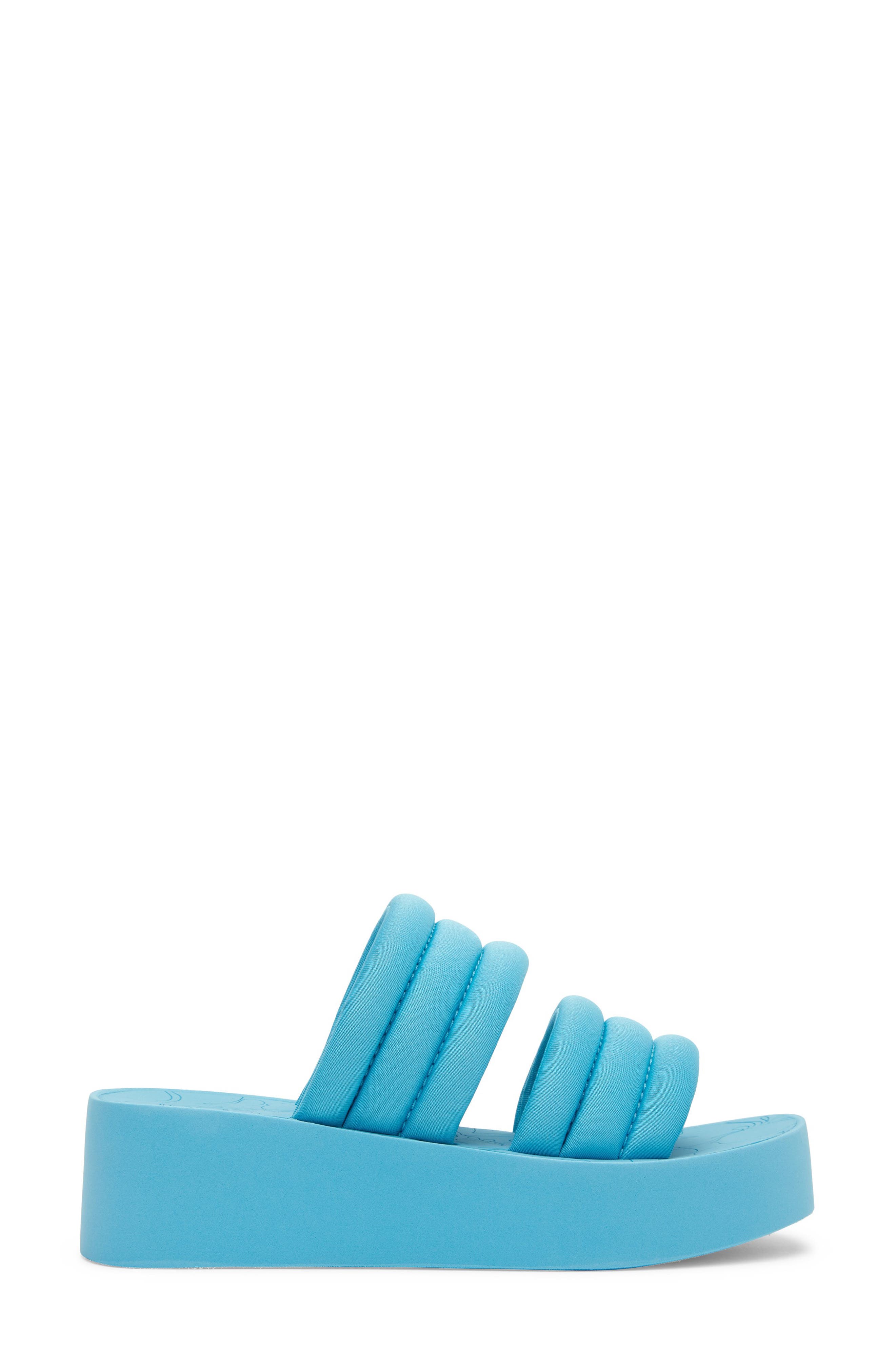 Totally Tubular Platform Wedge Slide Sandal, Alternate, color, AQUA
