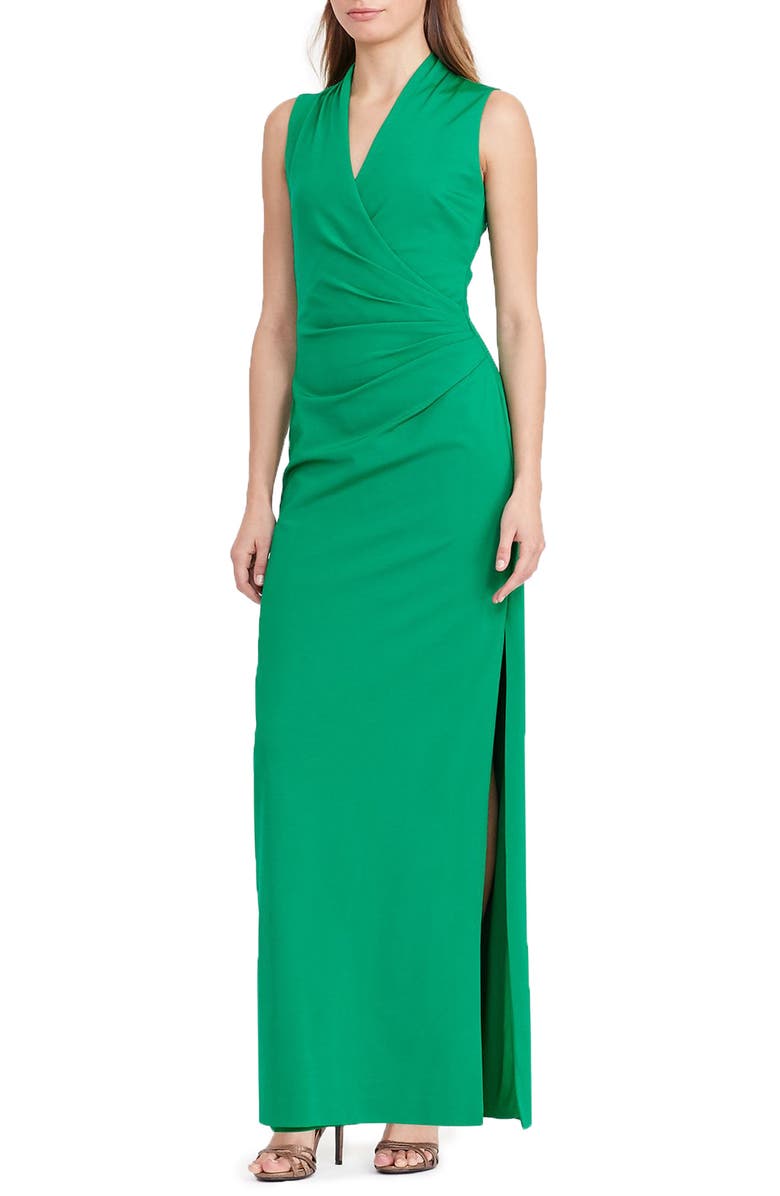 Lauren Ralph Lauren Ruched Gown, Main, color, 