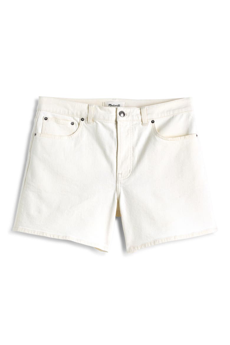 The Perfect Vintage Mid Length Denim Shorts, Alternate, color, TILE WHITE