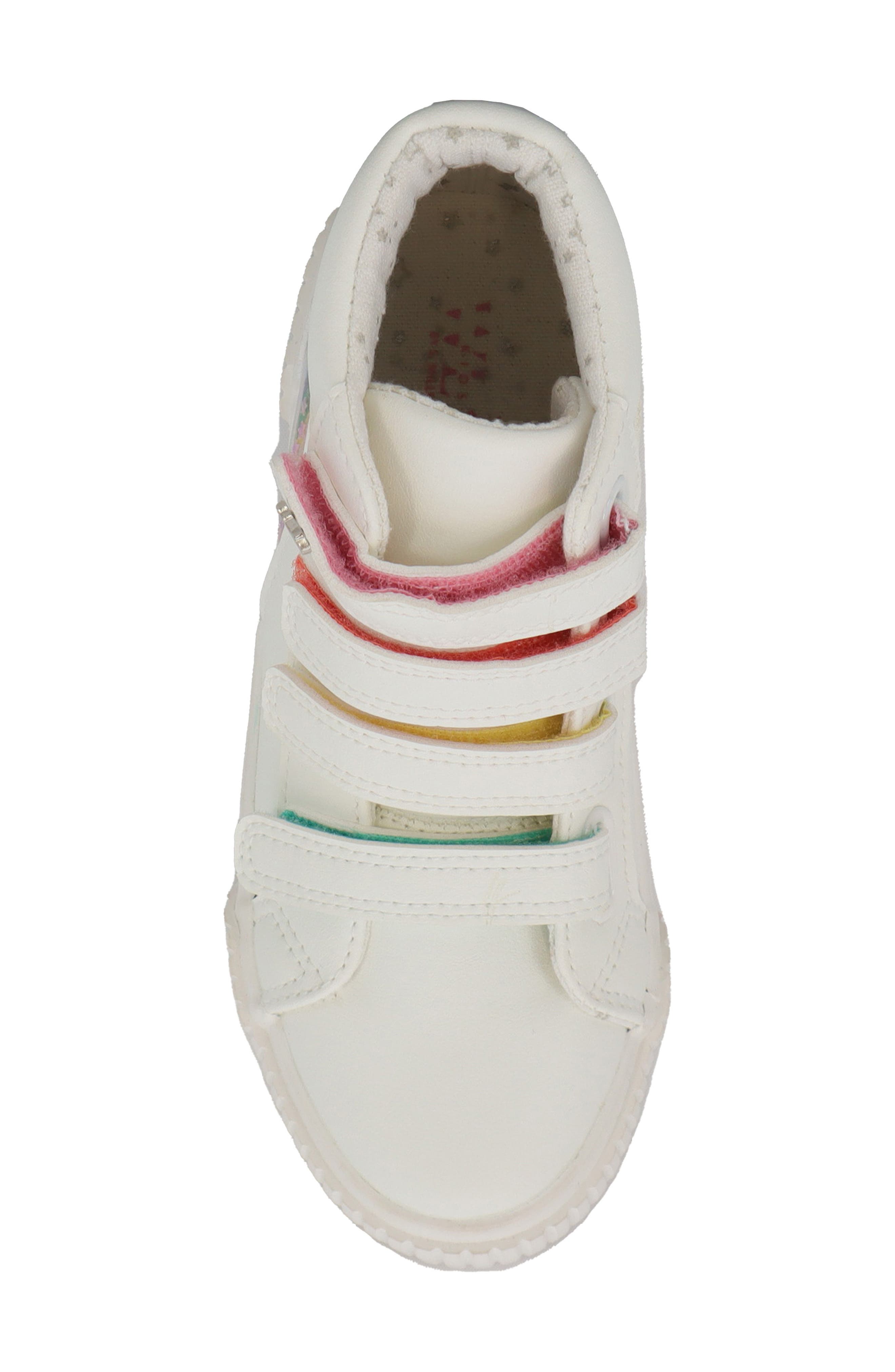 YOKI Kids' Rainbow Detail High Top Sneaker, Alternate, color, 