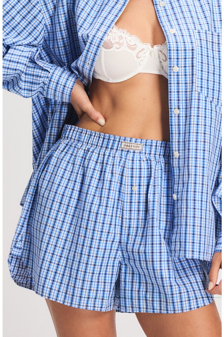 Kickback Casuals Pajama Boxers, Main, color, SKYLINE BLUE PLAID BEHAVIOR