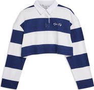 Topshop Nice Try Rugby Polo Crop Top