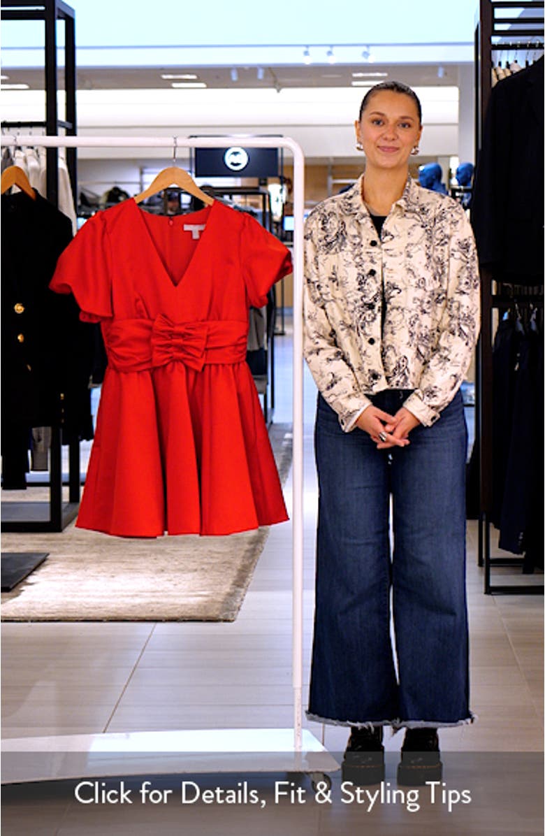 Bow Detail Puff Sleeve Minidress, sales video thumbnail