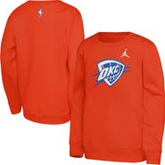 Jordan Brand Youth Jordan Brand Orange Oklahoma City Thunder Courtside Statement Edition Sweatshirt
