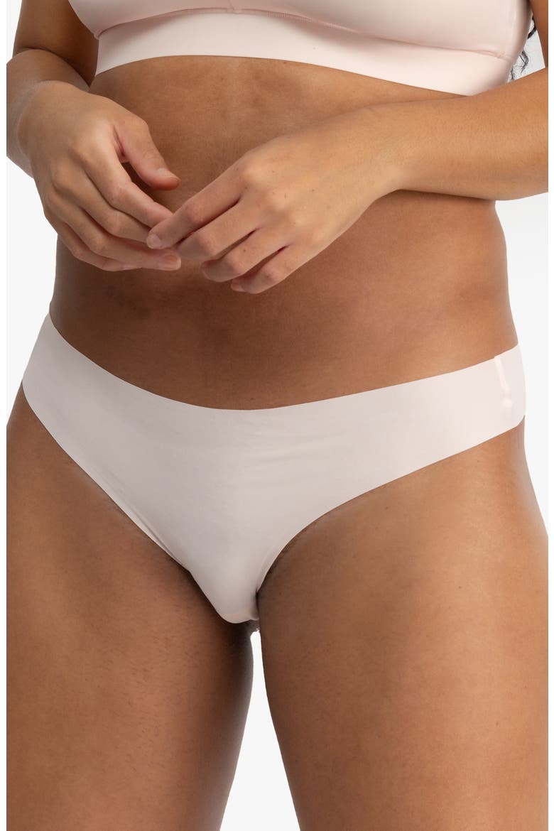 Soft Seamless Thong, Main, color, ROSE QUARTZ