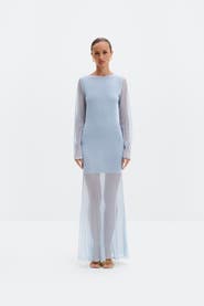 Malina Haisley Sheer Knitted Maxi Dress
