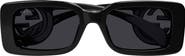 Gucci 54mm Rectangular Sunglasses
