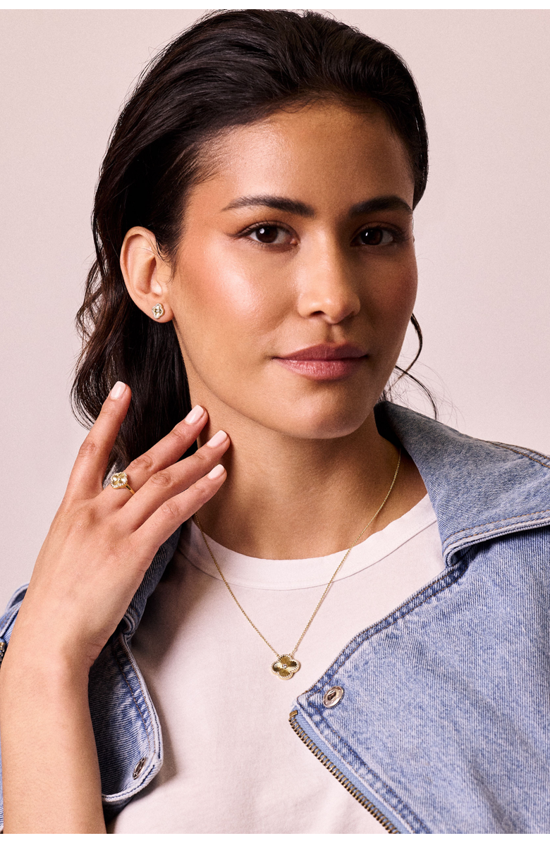 Electric Picks Icon Clover Ring, Alternate, color, Gold - 6