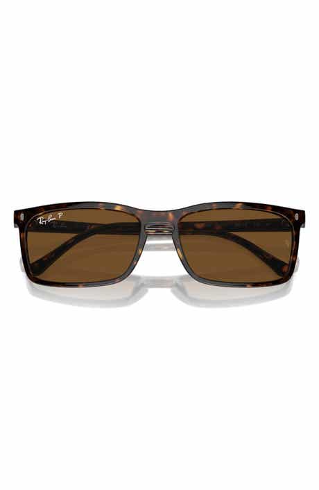 Ray-Ban 59mm Polarized Rectangular Sunglasses