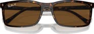 Ray-Ban 56mm Polarized Rectangular Sunglasses