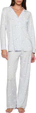 Eberjey Gisele Printed Long Pajamas