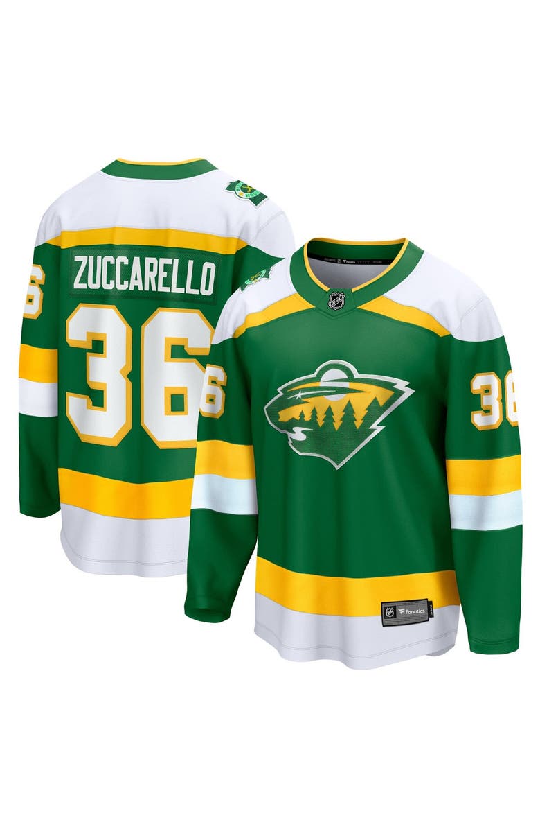 FANATICS Men's Fanatics Branded Mats Zuccarello Green Minnesota Wild Alternate Premier Breakaway Player Jersey, Main, color, Green