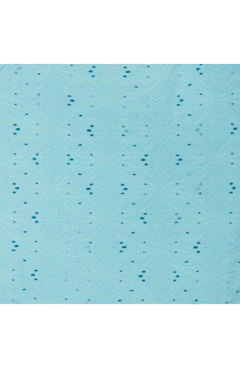 Andy & Evan Kids' Embroidered Puff Sleeve One-PIece Swimsuit, Alternate, color, Blue Floral