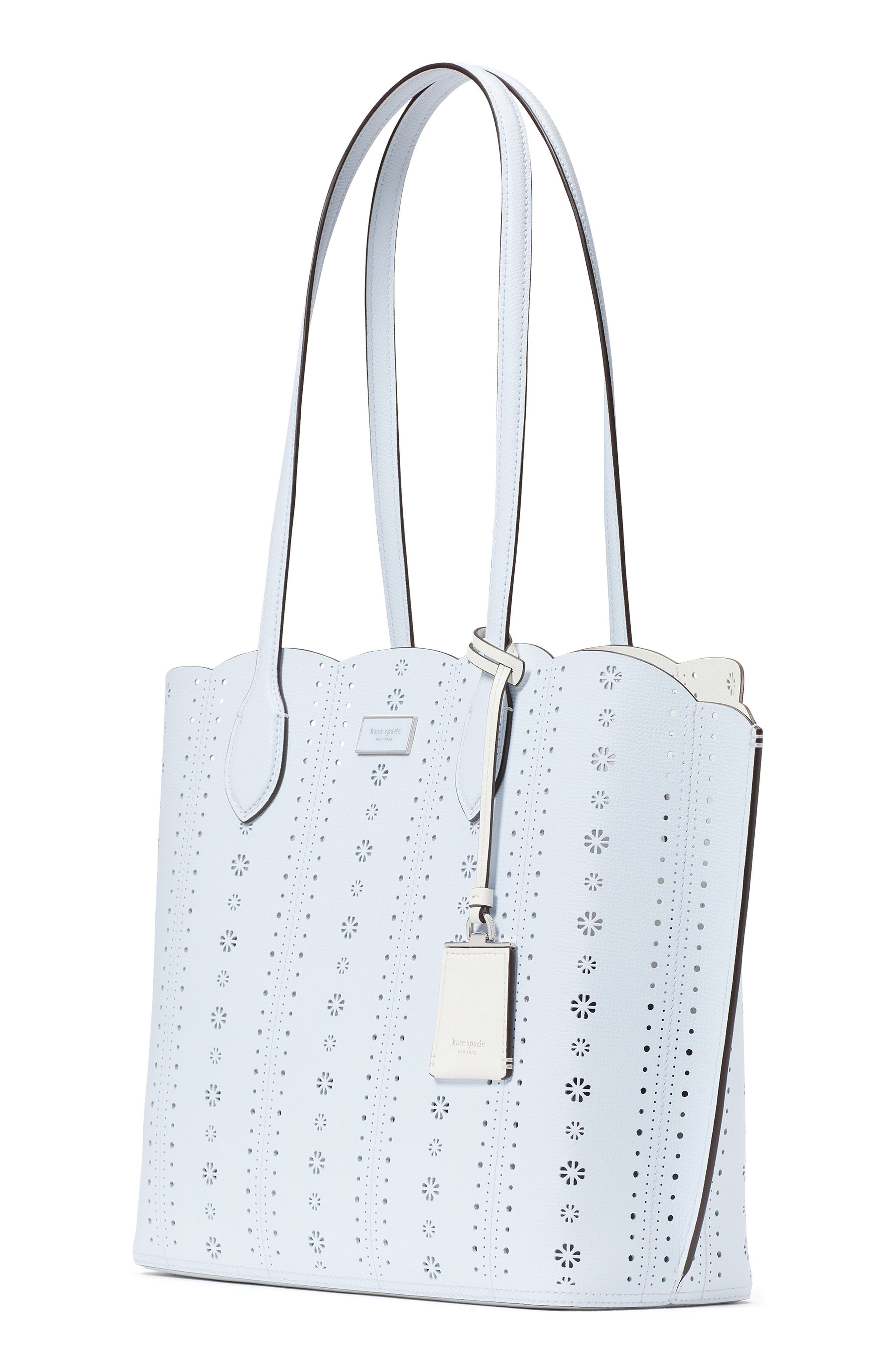 Kate Spade New York large suite pointelle leather tote, Alternate, color, 