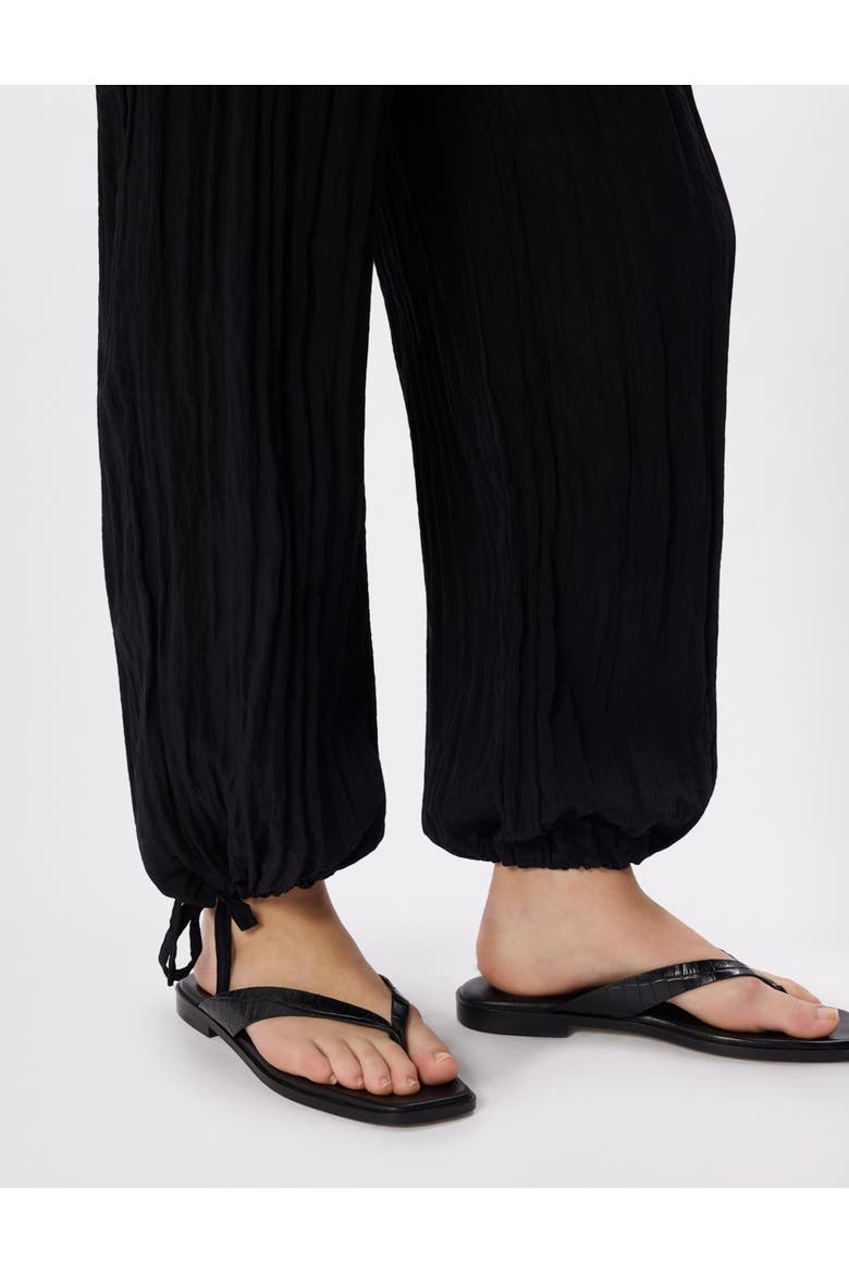 Relaxed Tie Hem Trouser, Alternate, color, Black