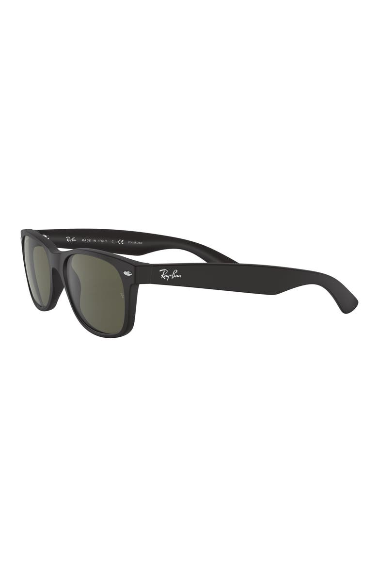 New Wayfarer 55mm Rectangular Sunglasses, Alternate, color, BLACK/ GREEN