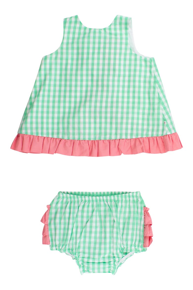 Kids' Gingham Ruffle Swing Tank & Bloomers Set, Main, color, GREEN